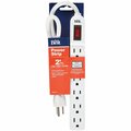 All-Source 6-Outlet White Power Strip with 2 Ft. Cord LTS-6